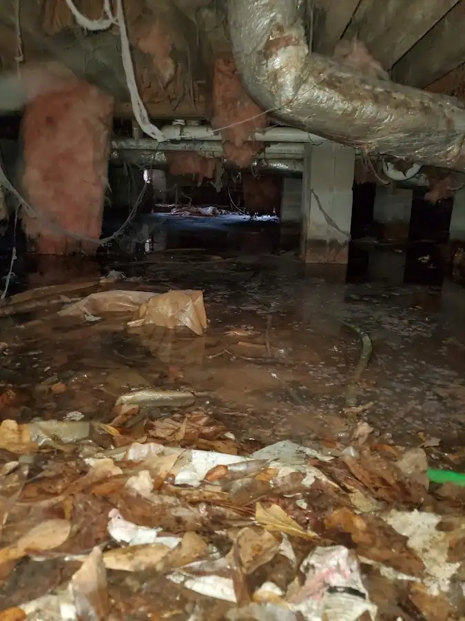 Crawl space flood assessment for Commercial Water Damage Restoration in Huber Heights